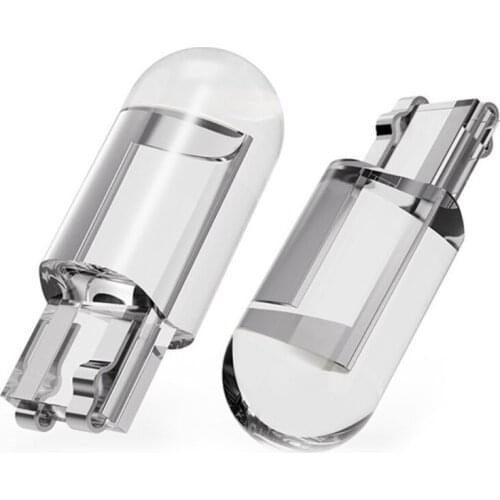 10Pcs Acrylic Shell COB DC 12V T10 LED Car Lights Bulb 6000K Dome Light Instrument Lamp