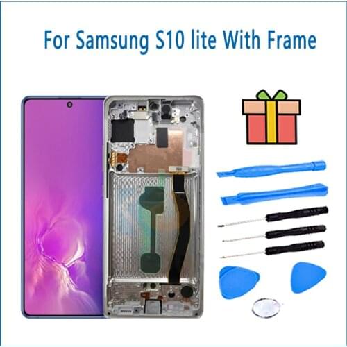 100% Original 6.7'' Display for Samsung Galaxy S10 Lite SM-G770F/DS SM-G770F LCD Touch Screen Digitizer Assembly Repair Parts