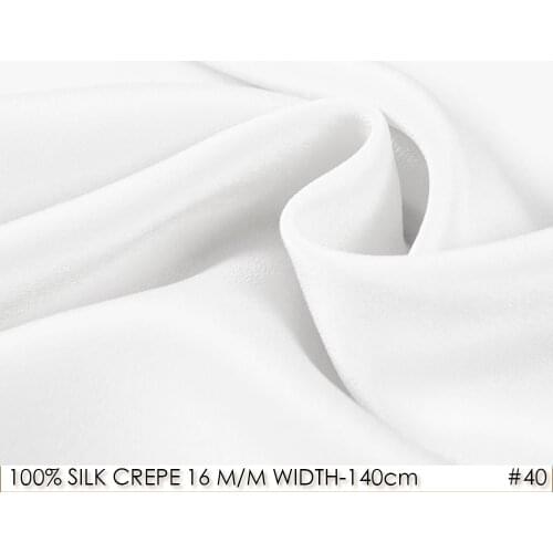 100% SILK CREPE DE CHINE 140cm width 16momme Natural Silk Fabic For Dress japanese fabrics Off white NO40