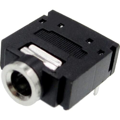 100PCS/LOT 3.5mm Stereo Jack Socket Audio Jack Connector PCB 5Pin 3F07