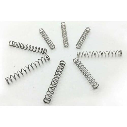 2pcs fine small compressed springs 0.08mm wire diameter 0.35mm outside DIA compression pressure shrink pression spring 50mm long