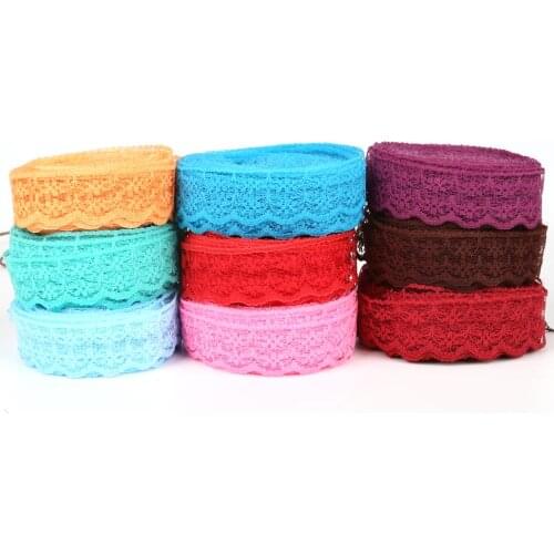 2cm 10 yards non-stretch lace lace ribbon embroidered mesh lace ornaments, used for sewing decoration DIY clothing accessorise