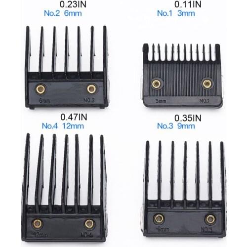 4Pcs Universal Hair Clipper Limit Comb Guide Attachment Size Barber Replacement 3/6/9/12mm C1FF