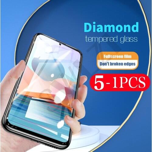 5-1Pcs 9D on the tempered glass smartphone for Redmi note 10 pro MAX protective film phone screen protector