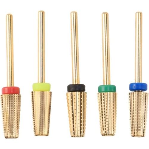 5Pcs 5 in 1 Hard Alloy Tapered Drill Bit with Cutting Dual Purpose