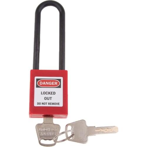 Safety Security Lockout Padlock Keyed Different, PA And Steel, Red