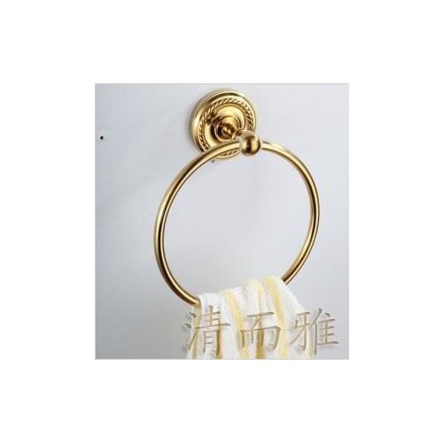 Clean and elegant bathroom towel ring copper supply the whole European antique bathroom accessories 502R