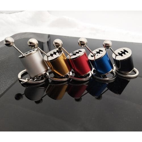 Kids Car Keychain Imitation 6 Speed Manual Gear Transmission Lever Shift Knob Type Metal Key Chain Key Ring Toys for Kids