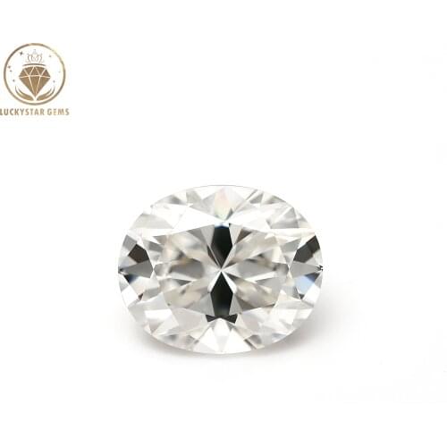 Lucky Star Gems Moissanite Diamond Shinning Oval Cut 0.3ct to 8ct 2x3~13x18mm D Color VVS1 Stone For Rings Jewelry Making