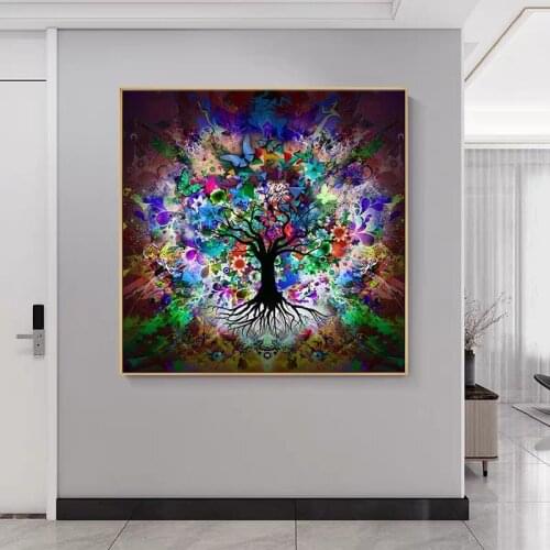 Tree of life by Gustav Klimt Scandinavian Landscape Wall Art Canvas Poster and Prints Abstract Art Picture for Living Room Decor