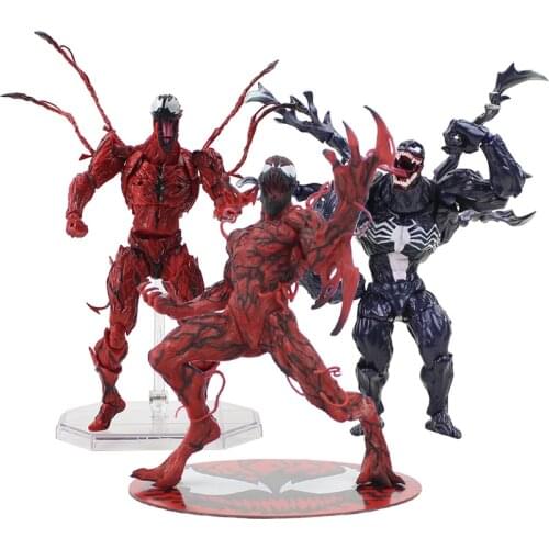 15-18cm Avengers The Amazing Venom Spiderman Carnage Revoltech Series ARTFX 1/10 Scale Pre-Painted PVC Action Figure Model Toy