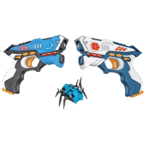 Infrared laser tag toy gun versus gunshot light indoor and outdoor game gift set Children gift Kids Multiplayer-2guns+1spider
