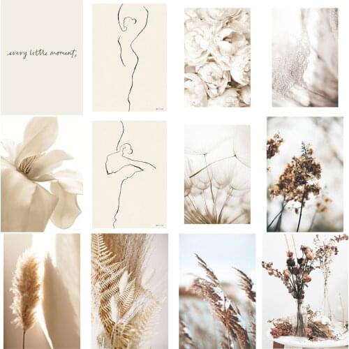 Flower Landscape Painting Pictures For Home Design Wall Decor,Abstract Line Art Girl Bedroom Decoration Print And Poster