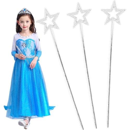 Girls Costume Props Star Magic Wand Angel Fairy Wands Star Fairy Sticks Star Shaped Princess Wands For Party Decoration