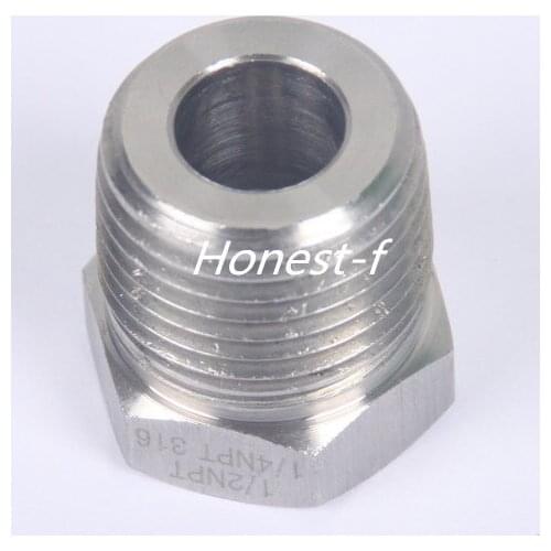 LTWFITTING Class 3000 Stainless Steel 316 Pipe Hex Bushing Reducer Fittings 1/2" Male x 1/4" Female NPT