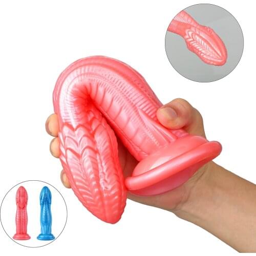 Snake Shape Masturbators Dildo Suction Cup Large Realistic Penis for Women G Spot Massager