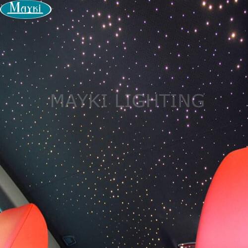 Maykit Cree Chip 6 Watt RGB LED Fiber Optic Engine With Controller 12V Transformer For Car Light Ambient And Star Roof Decor