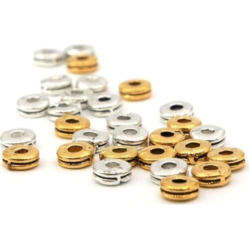 Antique Gold Color Wheel Spacer Loose Metal Beads For Jewelry Making handmade Diy Bracelet Necklace Accessories Wholesale