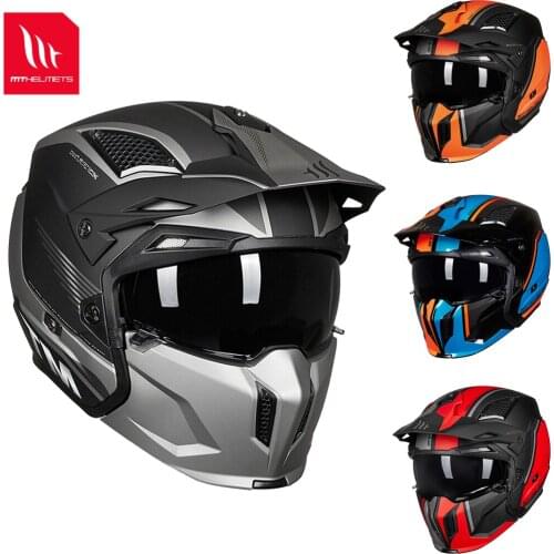 New MT Full Face Motocross Helmet Personality Modular Changeable Chin Motorcycle Helmets Off Road Moto Casque DOT ECE Approved