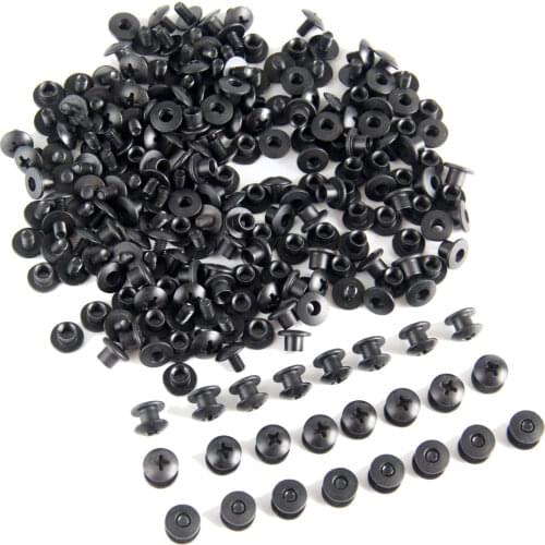 100pcs Black Steel Short Post Chicago Screw Cross Head Screw Kit for DIY Kydex knife Sheath Holster clips Hand Tool Parts