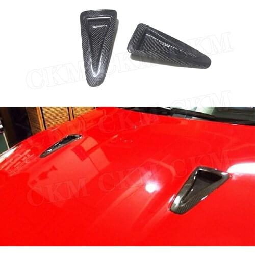 Carbon Fiber Front Engine Bonnet Air Flow Intake Scoop Vent Trim Covers For Nissan GTR GT-R R35 2012 2013 Car Styling