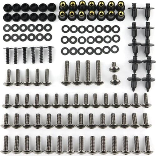 Fit For Kawasaki Ninja ZX10R ZX-10R ZZ-R1100 ZX-11 Z125 Pro Vulcan 1700 Motorcycle Full Fairing Bolts Kit Fairing Clips Steel