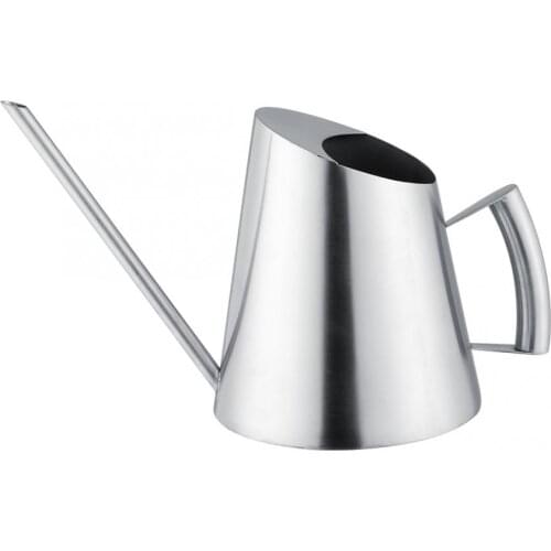 Stainless Steel Watering Can Handheld Water Pot with Long Spout Brushed Garden Planting Indoor Outdoor Watering Garden Tool
