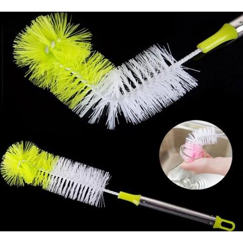 Stainless Steel Bottle Brush Cleaning Tube Cup Nylon Cleaning Hair Brushes Cleaner Multifunctional Kitchen Tools
