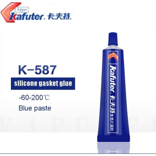 Kafuter Blue Silicone Sealant Waterproof Glue K-587 55g High Temperature Resistant Vehicle Maintenance And Repair With Sealant