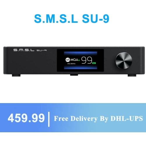 SMSL SU-9 MQA Audio DAC ES9038Pro 2nd Gen XMOS DSD512 PCM768kHz/32Bit Bluetooth 5.0 UAT LDAC USB Balanced Output Decoder