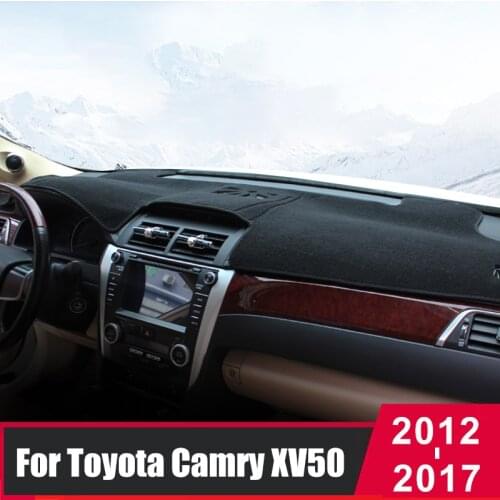 For Toyota Camry 50 XV50 2012-2017 Car Dashboard Cover Dash Mats Sun Shade Pad Instrument Panel Carpets Protector Accessories