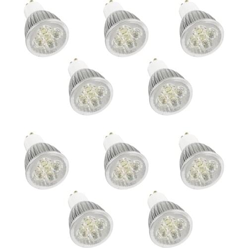 GU10 LED Spotlight Bulb 3/4/5W Lampada LED Lamp AC85V-265V High Powe Super Bright Saving LED Down light Warm/Cold White 10pcs