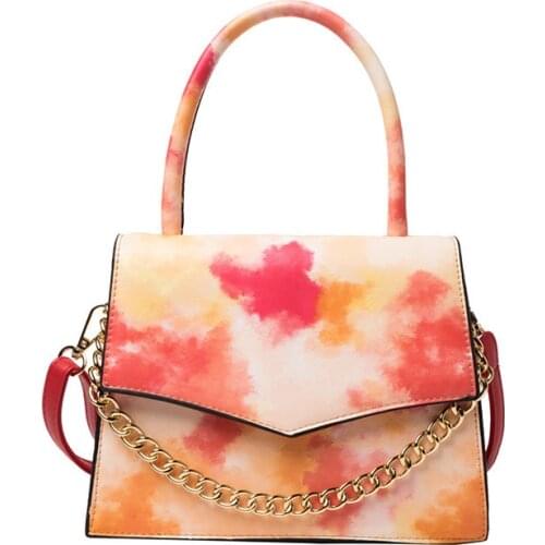 Gradient Rainbow Color Women Bag Casual Texture Small Square Bag Fashion Portable Messenger Bags