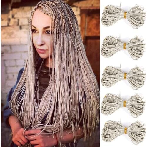 Zizi Box Braids Synthetic Thin Box Crochet Braids Eunice Hair Colorful Zizi Braiding Hair Extensions Black 613 Brown Hair