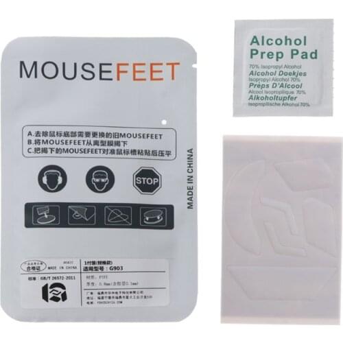 1 Set 0.6mm White Curve Edge Mouse Feet Mouse Skates for logitech G903 Mouse G88D