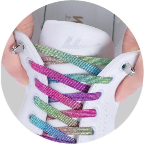 25 Colors Fast Shoelaces Elastic No Tie Shoelace Of Sneakers Quickly put on and take off in 1 second Lazy Lace 1 pair