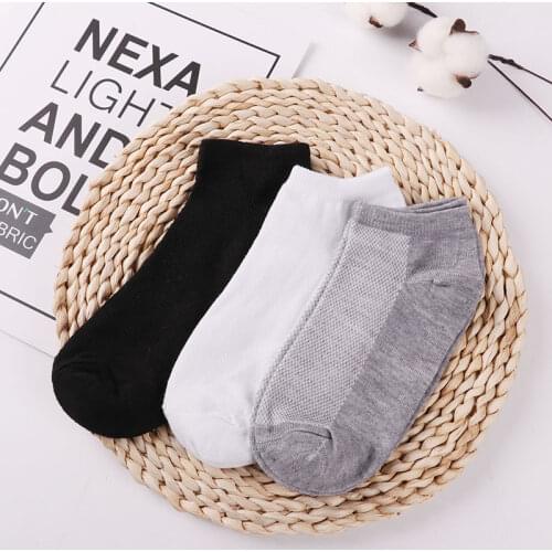 10Pcs=5Pair Solid Mesh Mens Socks Invisible Ankle Socks Men Summer Breathable Thin Male Boat Socks HOT SALE 2020 Wholesale