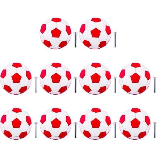 10pcs Cartoon Soft Rubber Anti-Collision Football Door Knob Furniture Handle Drawer Cupboard Kitchen Pull Handle For Girls Room