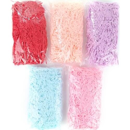 20g / pack 20g Colorful Shredded Paper Raffia Gift box Filler Wedding Party Decoration Crinkle Cut Paper Shred Packaging