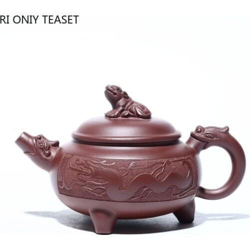 290ml Boutique Yixing Purple Clay Teapots Raw Ore Zhu Mud Filter Tea Pot Handmade Zisha Kettle Tea Ceremony Collection Gifts