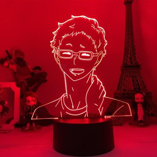 3d Lamp Anime Haikyuu Led Kei Tsukishima Night Light Birthday Gift Manga Kei Tsukishima USB Lamp Haikyu for Kids Bedroom Decor