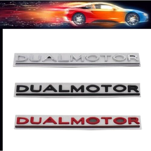 3D Premium DUAL MOTOR Underlined Letters for Model 3 Model S Model X car Engine Fender Rear Decal Emblem Badge Sticker for tesla