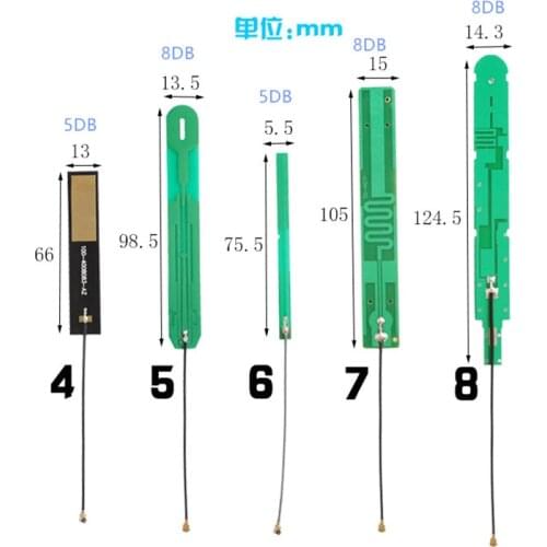 LTE 4G 3G GSM GPRS nb-lot full band internal PCB FPC antenna 8DB high gain IPEX U.FL interface 15cm length cable for EP06-E