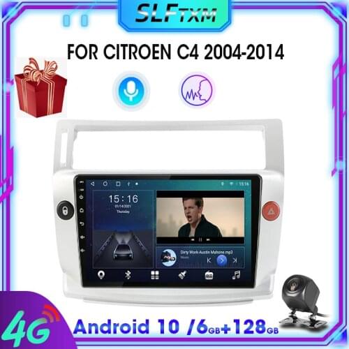 SLFTXM 2Din Android10 Car Radio RDS DSP For Citroen C4 C-Triomphe C-Quatre 2004-2014 Multimidia Video GPS Navigaion Split Screen