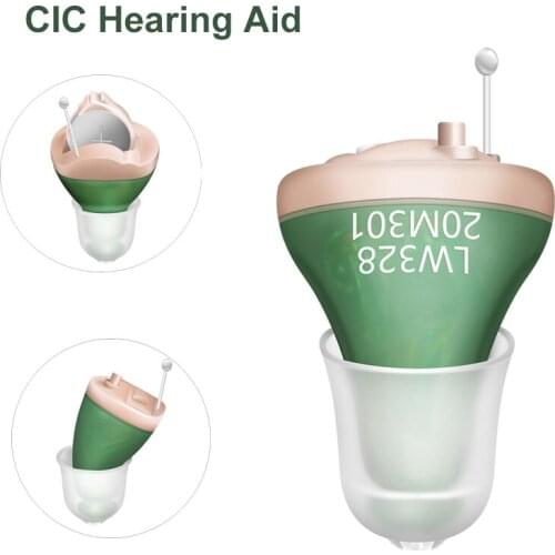 CIC Digital Hearing Aid Amplifier 6 Channels Wireless Sound Adjustable Earbuds For Seniors Severe Hearing Loss Personal Ear Aid