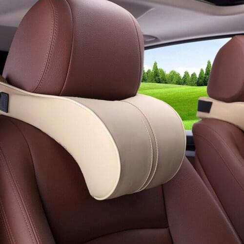 PU Leather Auto Car Neck Pillow Memory Foam Car Pillow Neck Rest Seat Headrest Cushion Pad High Quality