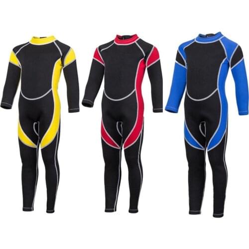 Unisex Long Sleeves Kids Wetsuit Diving Suit Neoprene Full zipper Swimming Snorkeling Surfing diving water sports Warm Swimwear