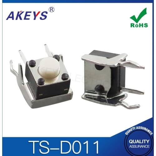 25PCS TS-D011 with bracket Touch Switch 2-pin 6 * 6 white key connector micro accessories