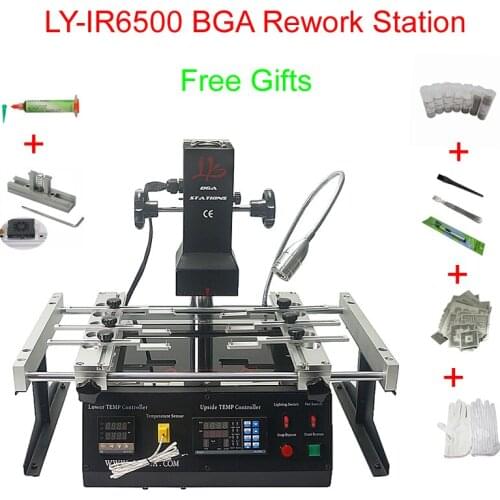 LY IR6500 BGA Rework station infrared BGA reballing machine for mother board repairing free shipping around world