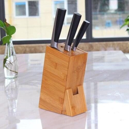 Kitchen Bamboo Knife Holder Chopsticks Storage Shelf Storage Rack Tool Holder Bamboo Knife Block Stand Kitchen Accessories